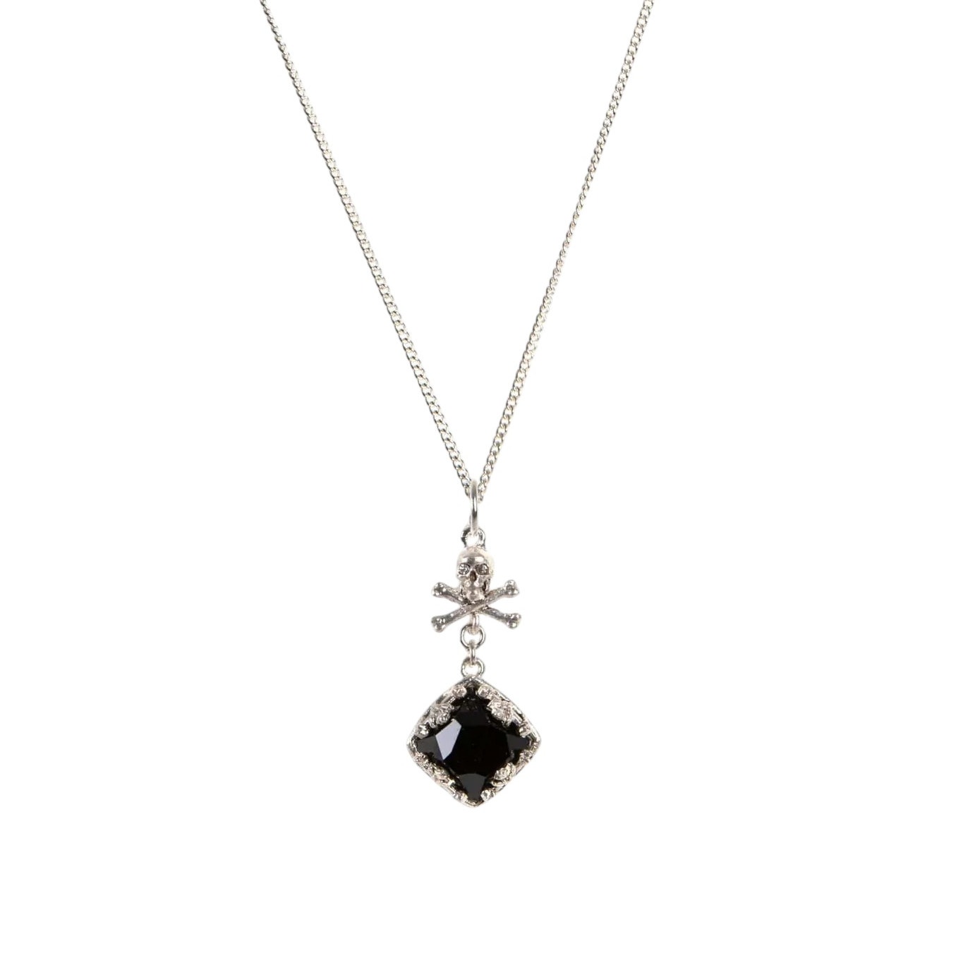 Virgins Saints & Angels Vsa Skull Treasure Charm Necklace Chain In Silver